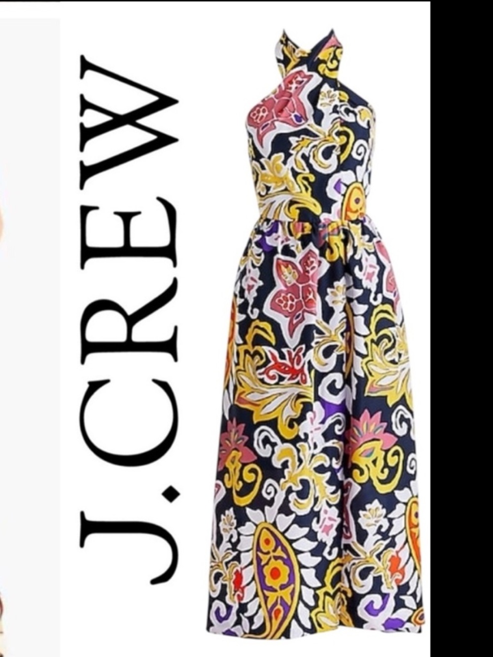J.crew Paisley Silk Maxi Sarong Dress. Style Number: 5623088. Size 00 boho‎
